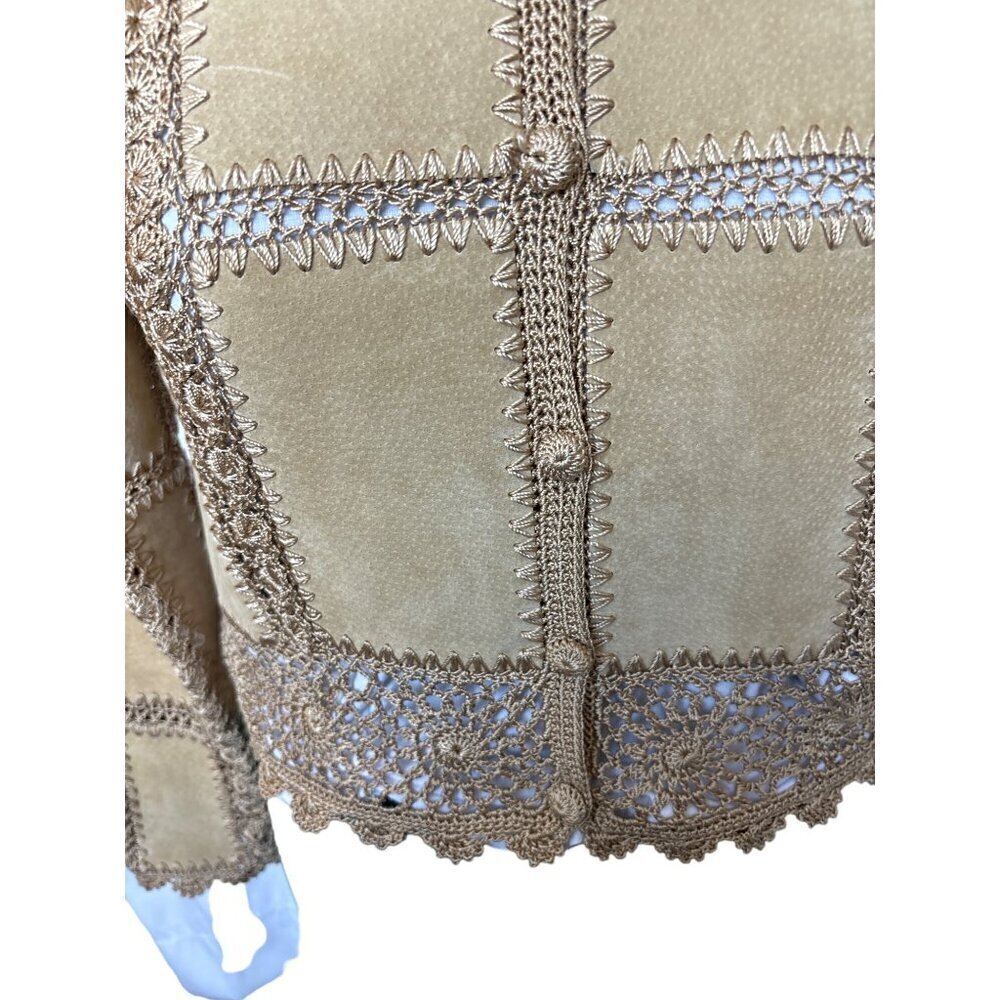 Vintage Overland Patchwork Cropped Jacket Women 8… - image 4